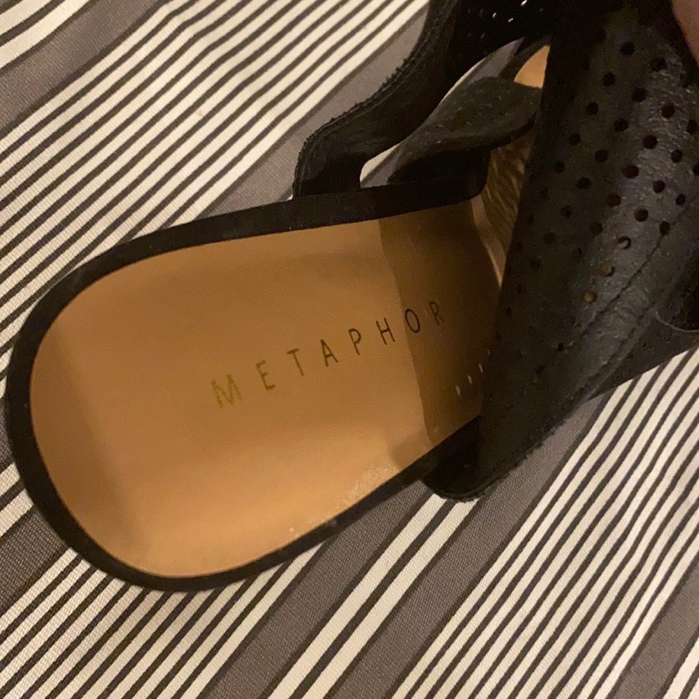 NWOT Metaphor Trinity style black chunky heel sandals size 9 - Picture 7 of 8